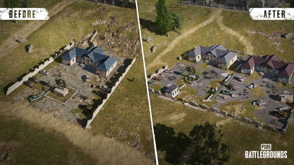 Before after image of new building in erangel 1536x864